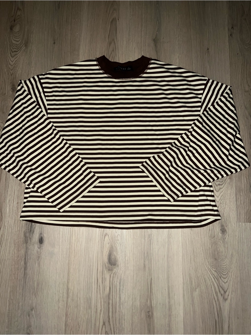 Lioness Bloom cotton blend long sleeve crew neck boxy T-shirt size L